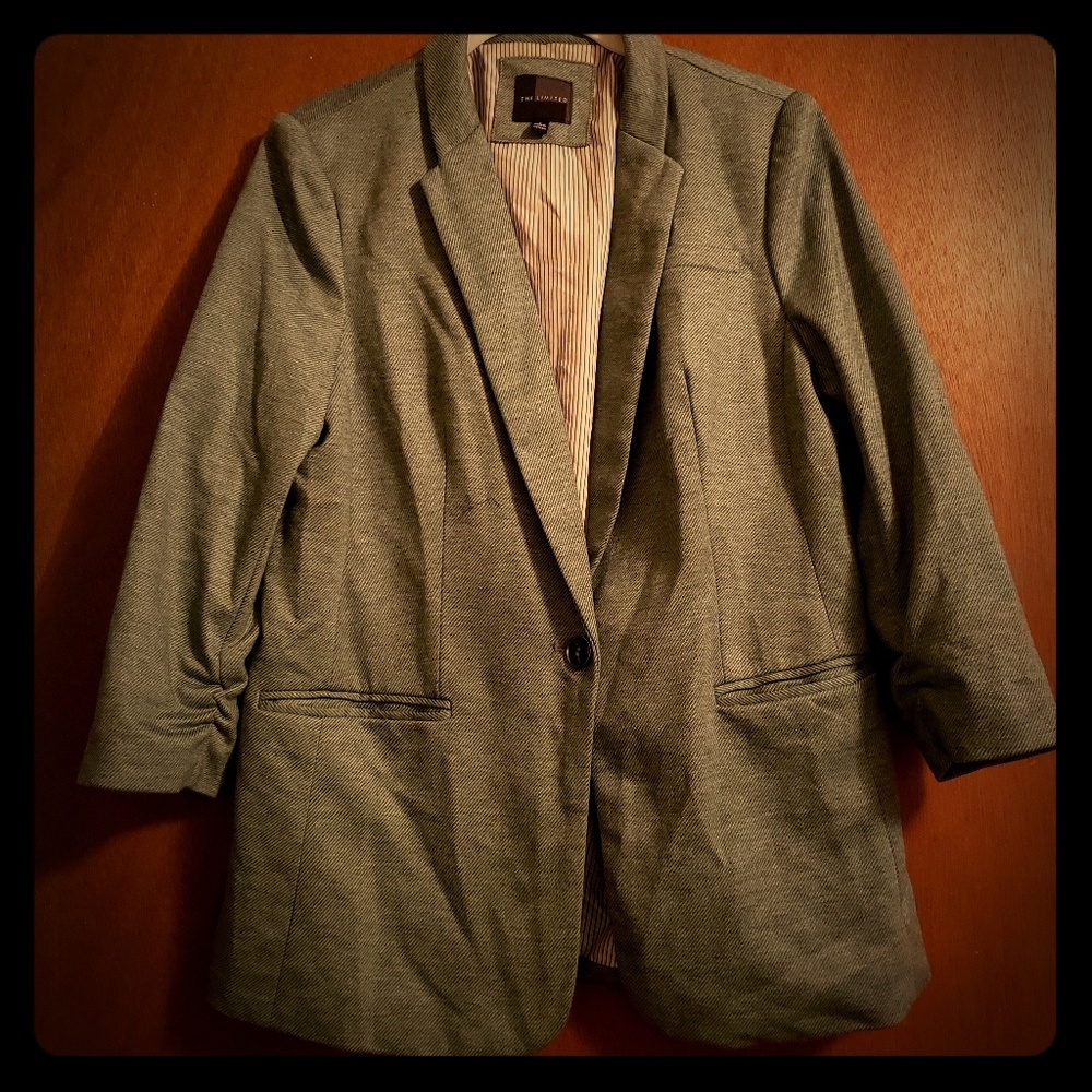 The Limited Light Green Single Button Blazer